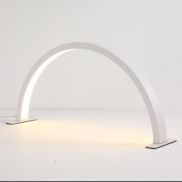 Secadores de unhas Luz LED de brilho ajustável para unhas Lâmpada de mesa de meia-lua Manicure do arco do salão de beleza