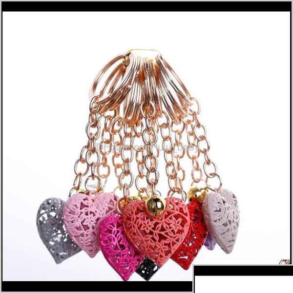 Schlüsselanhänger Lanyards Aessories20pcs/Los Großhandel Hollow Heart Mode Charm Cute Pendellan Anhänger Auto Keyring Kette Ornamente Geschenk t DHLNX