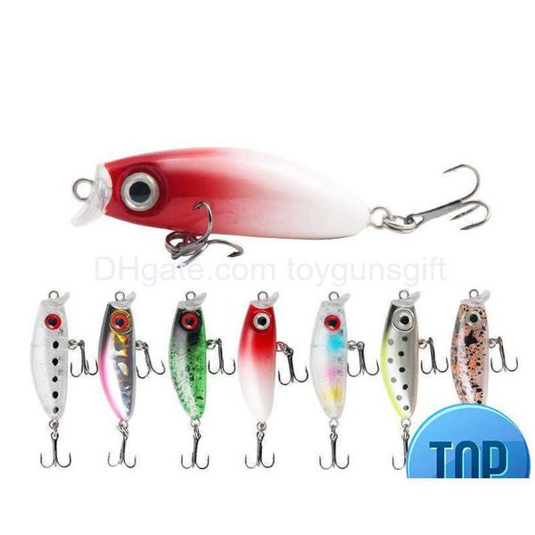 Iscas de iscas 1pcs Minnow Fishing Lure 4m2.7g Topwater Hard Isce Wobbler Jig Crank Carp Bass Pesca Tackle Drop Drop Delive Dhezj