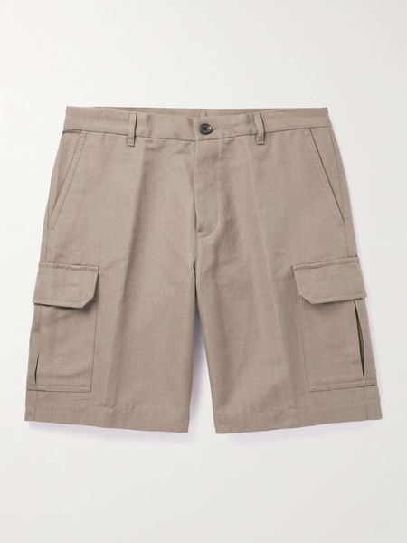 Мужские шорты лето итальянский дизайн повседневные короткие брюки Лоро Пиана с прямыми ногами и льняной грузовой шорт-шорты пляж