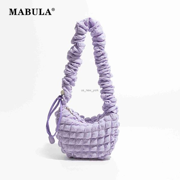 Hobo Mabula Lady Pink Quilted Bubble Crossbodle Borsa a trama regolabile spalla pieghetta a pieghe Hobo Puffer Borse Korean Small Sling Borse HKD230817