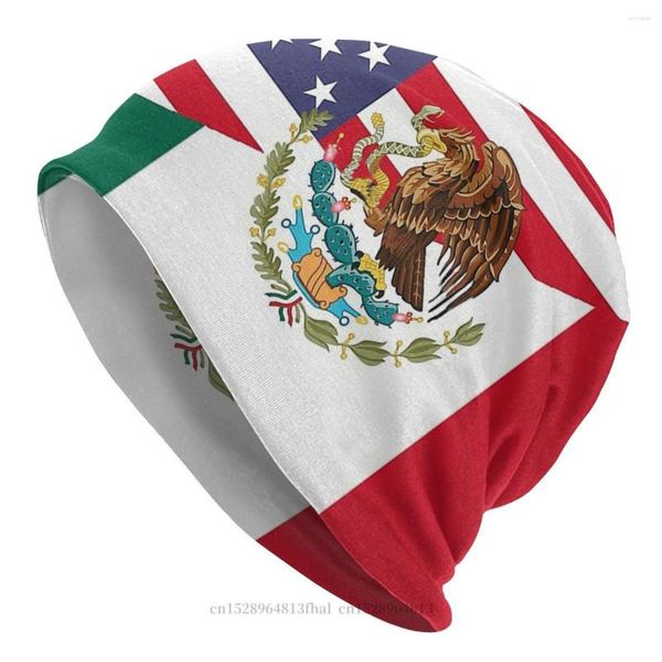 Berets America México Bonnet Homme Winter WhiM National Bandle Skullies Beanies Caps Style Cotton Hats