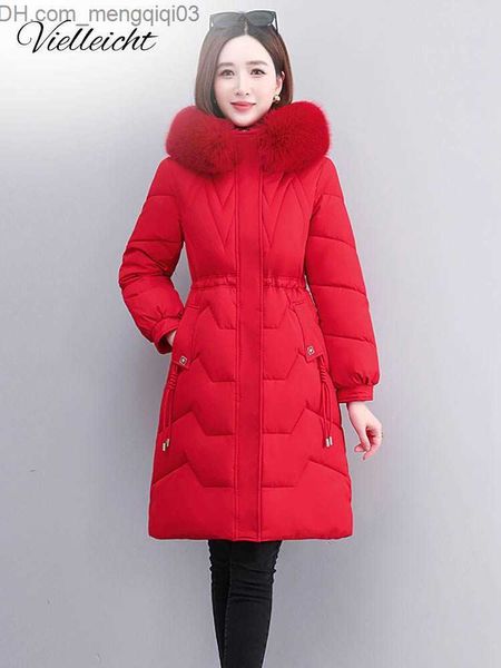 Donne Down Parkas Meilly Dolphin Sliose Long Furce Gucca con cappuccio con cappuccio con cappuccio da donna Cotton Grow Autumn and Winter Women's Warm Coat Z230817