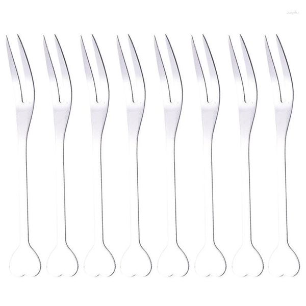 Forks 8 peças Sobessert Set Cheese Serving Fork Aço inoxidável para festas de casamento Acessório de cozinha Halloween churrasco de Halloween churrasco