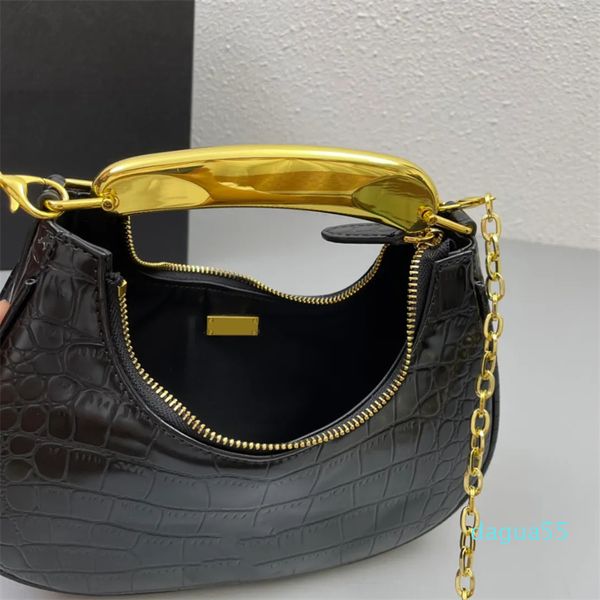 Золотая цепочка мешки с мешками на плечах дизайнерские сумки женская металлическая ручка кожаная сумочка мод