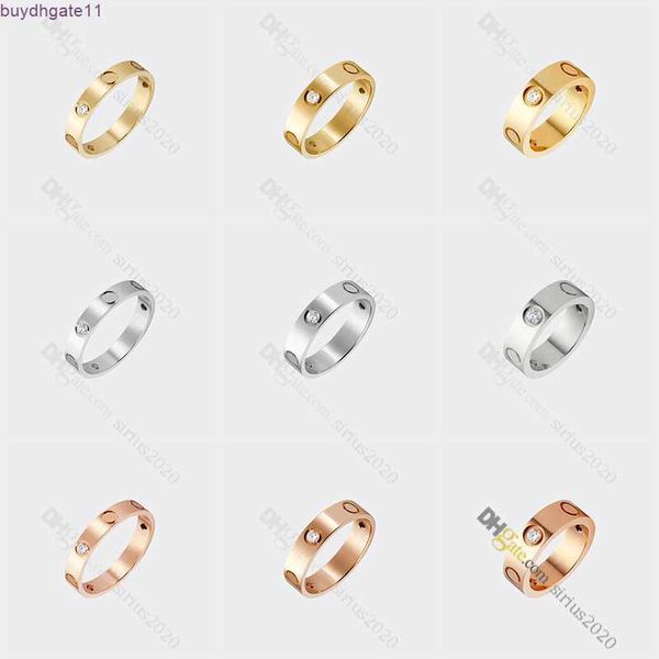 Zyn2 Ring Love Designer Diamond Titanium Steel-Gold banhado nunca desaparecendo ouro não alérgico/prata/ouro rosa; Store/21491608