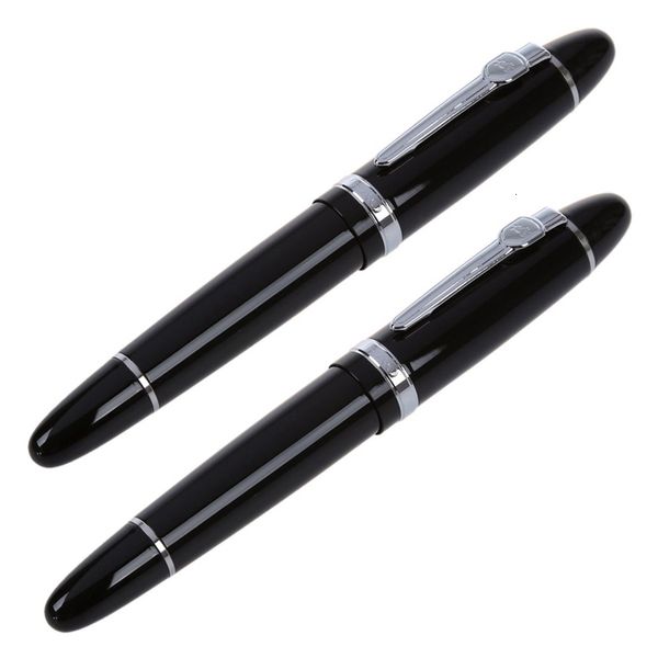 Caneta -tinteiro 2x 159 preto e prata m caneta de ponta para presentes decorações EUA 230816