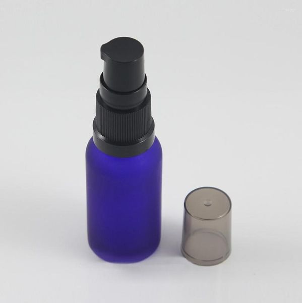 Lagerflaschen Luxus mattes Ölglasflaschen Lotion Pump 20 ml tragbarer kosmetischer Serumbehälter mit Kunststoffkappe