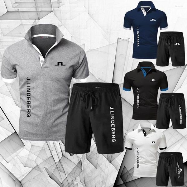 Herren Tracksuits Golf Wear Polo Sets Workout Sporttuch atmungsaktiven Kurzarm -Outfit Jogger Outdoor Man Business Tracksuit