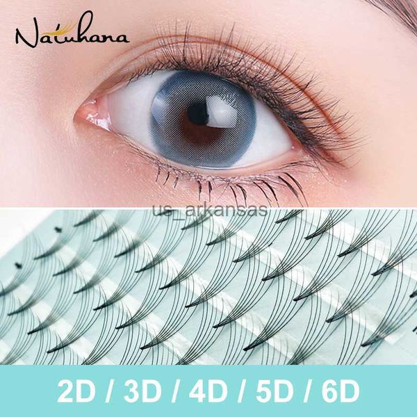 Falsos cílios natuhana 3d 4d 5d 6d fãs pré -fabricados cílios falsos cílios extensões russas Volume Russian Lashes Faux Mink Extensões de cílios individuais Maquiagem HKD230817