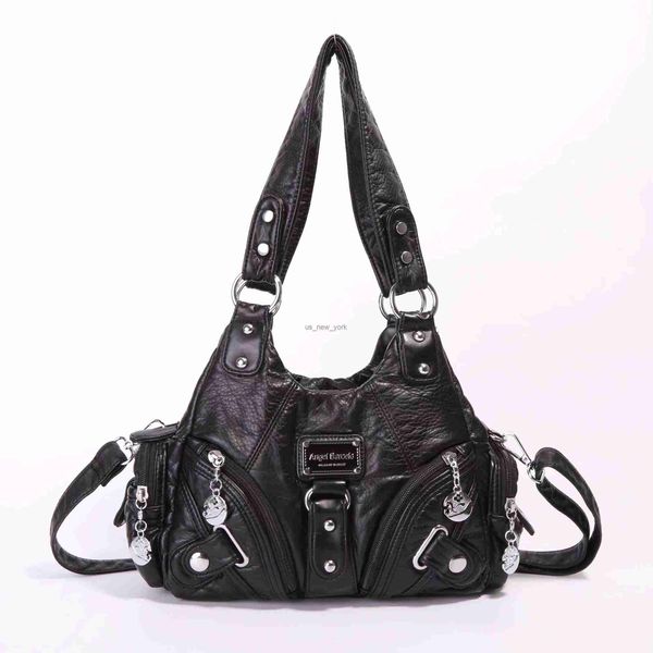 Borse da donna Hobo Angelkiss Borse morbide Small Handle Borse Fashion Satchel Multi-Pocket Stume Obosca