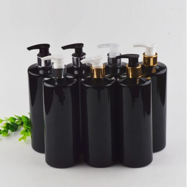 Speicherflaschen 10pcs 500 ml Schwarzer Haustier Plastikflasche Split Lotion Pumpe groß ungiftig ohne BPA für Reise-Shampoo-Kosmetik