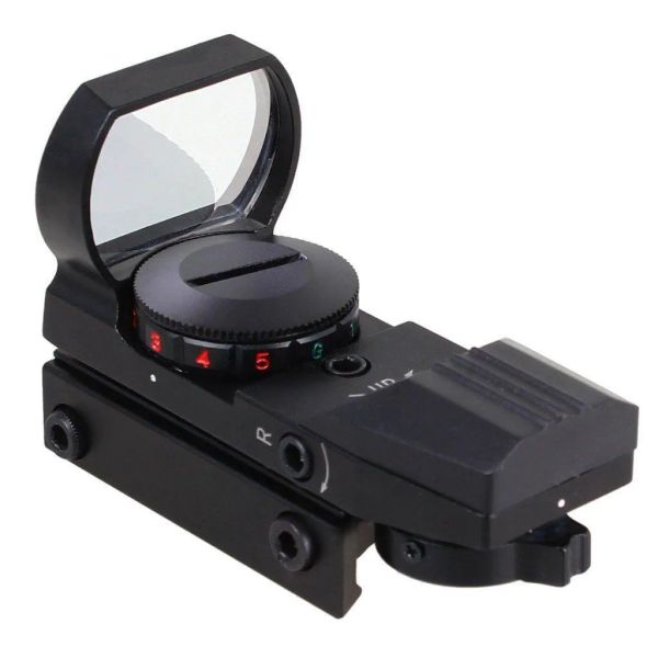 Holografik 11mm veya 20mm Picatinny Weaver Ray 4 Tip Retikül Kırmızı Yeşil Dot Sight Scopezz