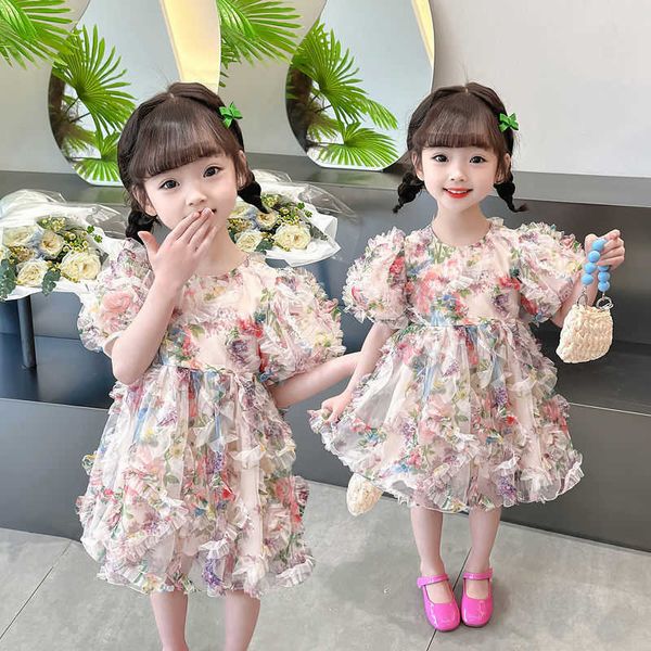 Abiti da ragazza Set abiti per bambini e donne Popolare New Baby Birthday Network Red Cute Fresh Forest Princess Dress