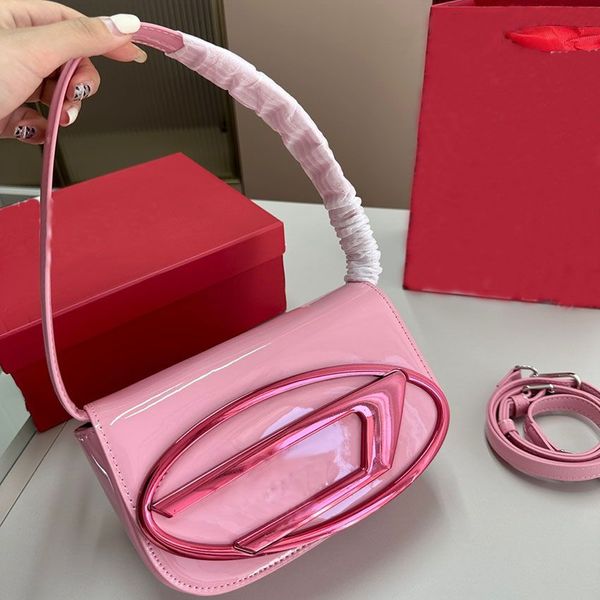 Top Hobo Designer Вечерняя сумка роскошная сумка для плеча подмышки розовая лоскута сумка Jingle Женская патентная кожаная сумочка сцепления сцепление мешки с мешками мини -сумка для сумки.