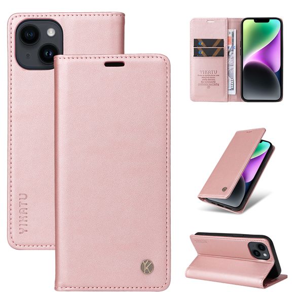 Magnetischer Flip Leder Vogue Telefon Hülle für iPhone 15 14 13 12 Pro Max Samsung Galaxy Falten Z Flip4 Flip3 Fold3 Fold4 S22 S23 Ultra 5G S23FE SLIM 3 KARTE Slots Wallet Shell Shell