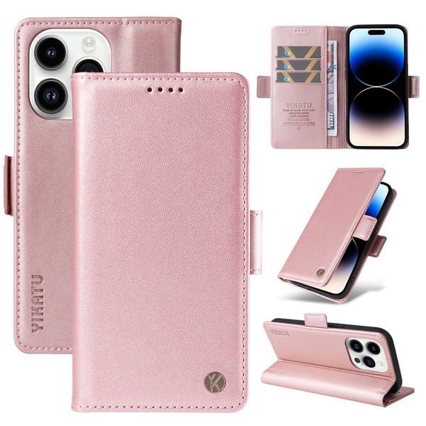 Slim Magnetic Flip Leder Vogue Phone Hülle für iPhone 15 14 13 12 Pro Max Samsung Galaxy S22 S23 Ultra A13 A24 A34 A54 5G S23FE Multiple Card Slots Wallet Kickstand Shell Shell