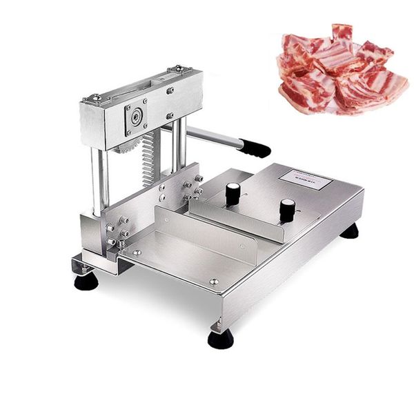 Costela faca de corte manual máquina corte osso aço inoxidável cortador carne bife costeletas cordeiro guilhotina