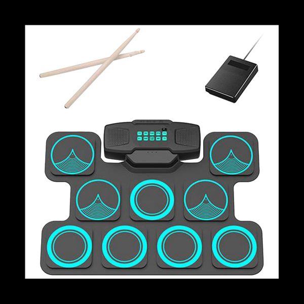 Sports Toys Electronic Drum Conjunta 9 Pads Practice iniciante Midi para jogar jogos 230816