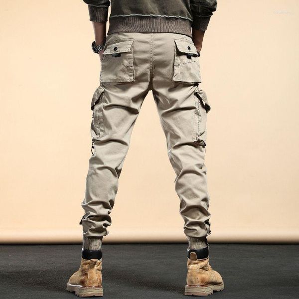 Мужские штаны 2023 Человек весенний осенний тактический военный грузовый мужчина мужчина на открытом воздухе брюки мужские тонкие много карманные брюки F141
