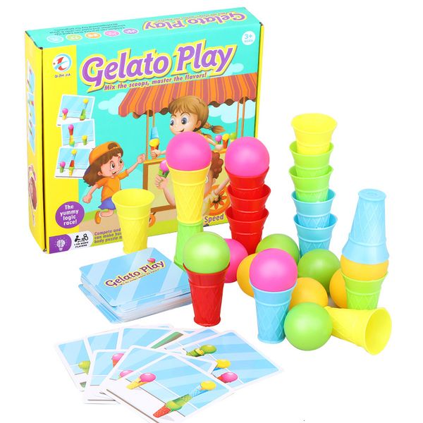 Sports Toys Montessori empilhamento de pensamento lógico Treinamento Classificação de cores Matindo equilíbrio de jogos de tabuleiro interativo Educação para Kid 230816