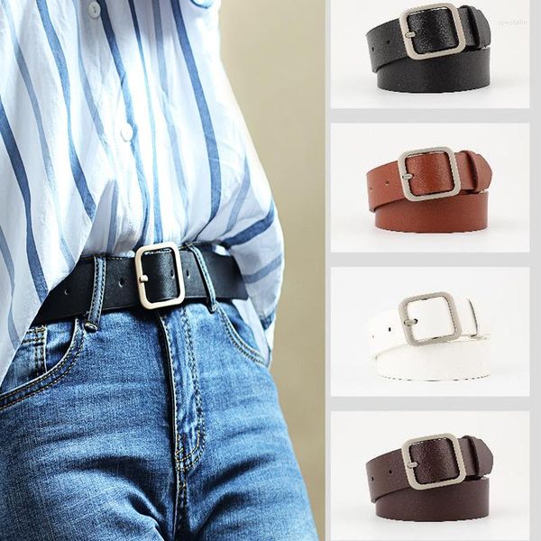 Cinture in pelle PU PU PER WOMEN SCARPA PERCHLE JEANS BLACK Chic Ladies Strap Vintage Female Welband 3.3x90/100/110 cm