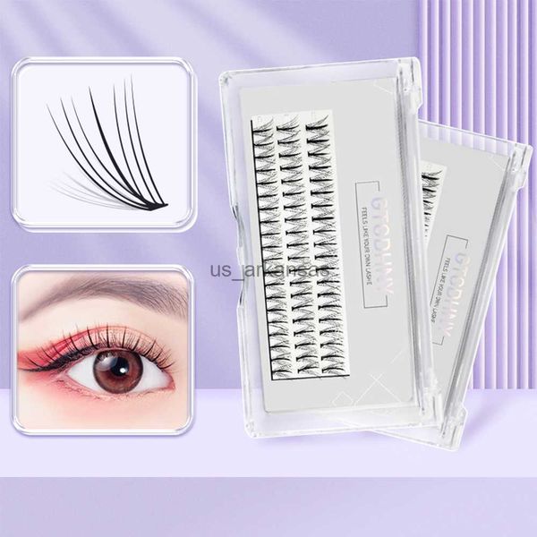 Falsche Wimpern Sand Hitze gebundene DIY A/M Form Spikes Cluster Wimpern Vorgefangene Fans Fischschwanz Make -up natürliche Wispy Wimpern für die Verlängerung Mix HKD230817