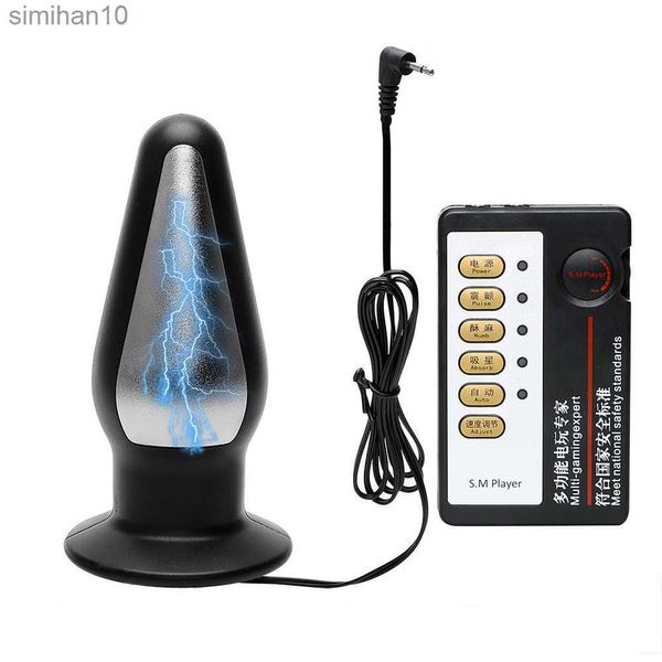 Analspielzeug 51mm Big Anal Plug für Frauen Dildo Vaginal Ball Elektrik Schock Stimulator Männer Butt Dilator Sex Toys Paare Erotische Waren HKD230816