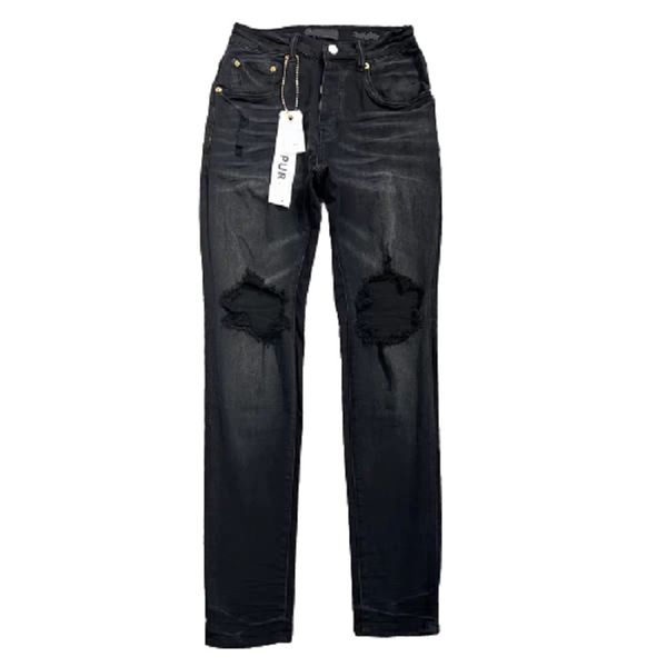 jeans firmati jeans viola pantaloni firmati jeans strappati slim fit pantaloni sportivi retrò casual da esterno moda jogger jeans vintage buco nero moda colore puro