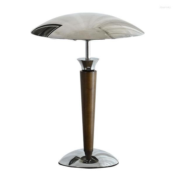 Tischlampen Amerikanische Vintage Metalllampe Chrom Einfaches Wohnzimmer Schlafzimmer Arbeitszimmer Kunstdekor