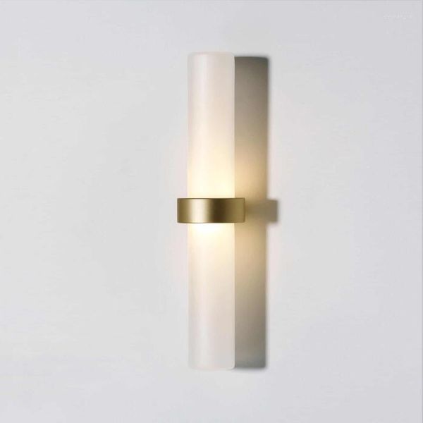 Lâmpada de parede lâmpada nórdica de luxo de luxo de vidro criativo sala de estar arte de cama de cabeceira modelo de designer de quarto