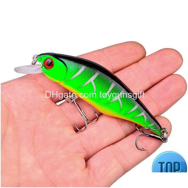 Yemler 1 adet yeni tasarım pesca sallama balıkçılık cazibesi 12g 9.5cm batan minnow isca bas levrek pike alabalığı damla del dhizg