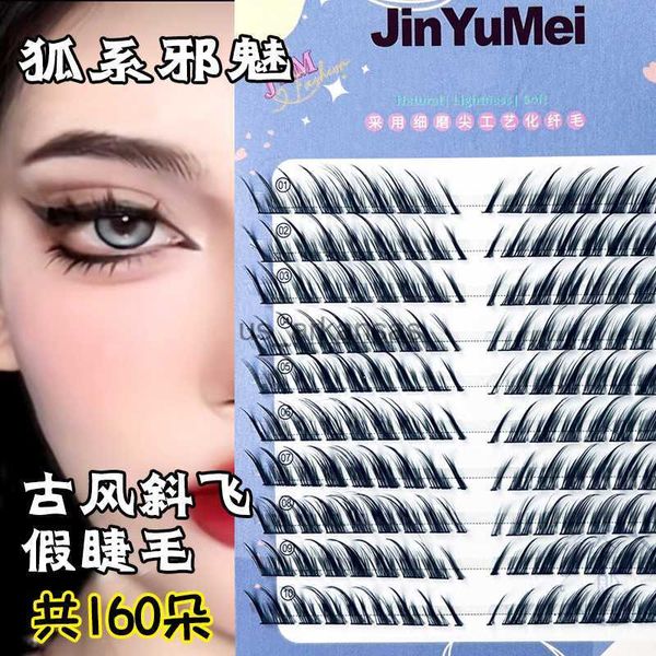 Falsche Wimpern Mix 3D Fluffy Single Cluster Wimpern Erweiterung Segmentierte natürliche Mink Fox Eye Effect Make -up Wimpern Individuelle falsche Wimpern HKD230817