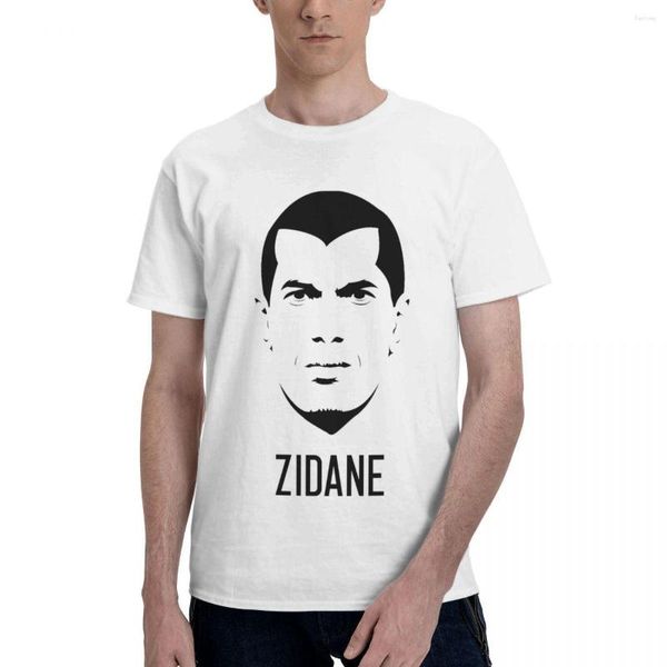 Herren -T -Shirts Frankreich (4) Zinedines und Zidanes Fußballmannschaft KEMP Klassisches T -Shirt Vintage Freizeit EUR Größe