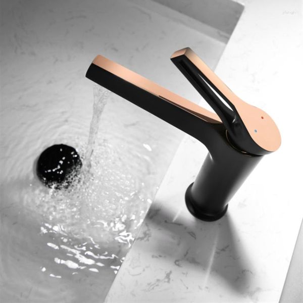 Rubinetti del lavandino del bagno bacino di un buco di miscelazione per accessori per accessori tocco di tocco in metallo miglioramenti della casa kit di lavandino