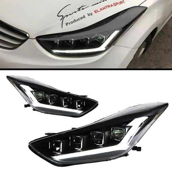 Детали светодиодных фар для Hyundai Elantra 20 11-20 16, сменные передние фары DRL, аксессуары для дневного света
