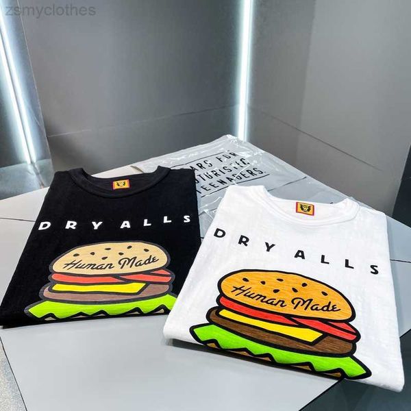 T-shirt maschile di buona qualità Maglietta Hamburger Fashion Made Hamburger 1 1 Women Human Made Women Short ShortHars harajuku Tee Men Abbigliamento