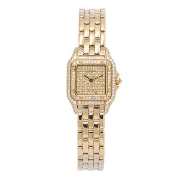 Luxus Uhren ct Swiss MAGE WATCHEN CT Panthere Wf3072b9 1280 2 18K Gold Factory Diamonds Quartz Uhr 22mm
