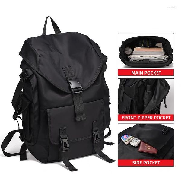 Bolsas ao ar livre Oxford Gym Sports Fitness Backpack Black Rucksack for Men School School Salb Training Training Caminhando à prova d'água Lazer