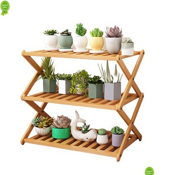 Decorações de jardim 3 camadas Durável Planta fixa Montilayer Pot Pot Pot Display Indoor Exibir para entrega de varanda HOM DH5KX