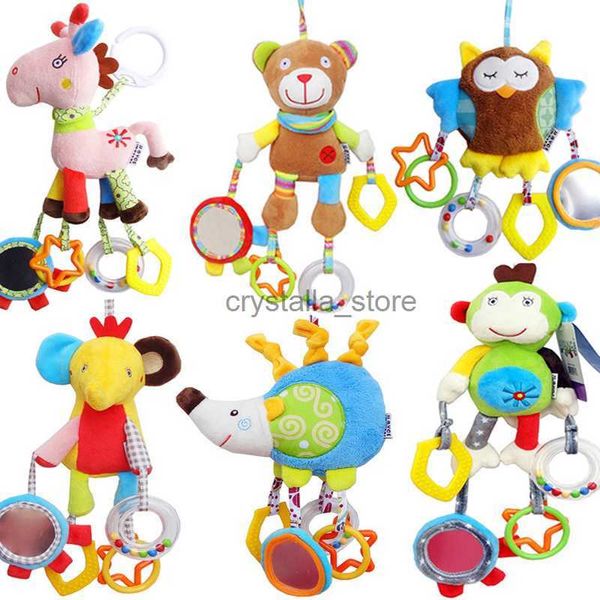 Brinquedos de banho de bebê Baby Sensory pendurados chocalhos macios Aprendizagem de brinquedos de brinquedos carrinho de bebê Berço de carro com mordotes para bebês Bebe bebês crianças HKD230817