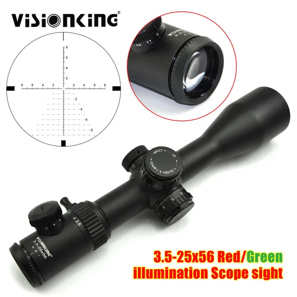 Visionking 3,5-25x56 Taktisches Zielfernrohr Spektiv für die Gewehrjagd Optischer Kollimator Visier Rot Grün Beleuchtung Jagd Lunettes Zubehör