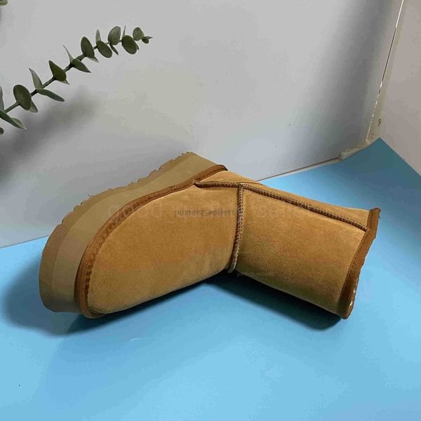 Tasarımcı Ayakkabı Deri Kar Botları Kadın Ayakkabıları Açık Mekan Ayakkabıları Erkek Ayakkabılar Artı Polar Sıcak Ayakkabılar Kar Botları Kalın Sole Slip Slip 4cm