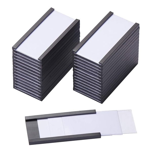 Andere Einzelhandelsbedarf 50 Stück Magnetische Etikettenhalter mit Datenkarte Klarer Kunststoffschutz für Metallregal 1 x 2 Zoll y230901