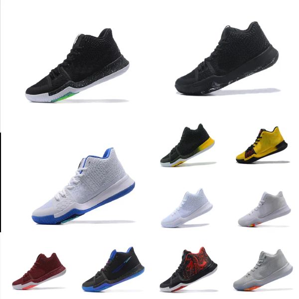 Damen Kyrie 3 Basketballschuhe Jugend Kinder Irving 3s Duke Mamba Mentalität Elfenbein schwarzer gelber Bruce Lee White Blue Ostern BHM Sneakers Tennis