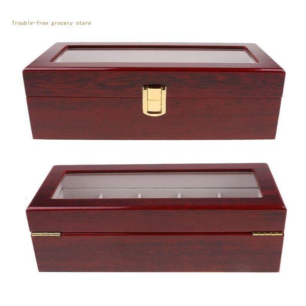 Caixas de jóias 5/6/10 Caixa de relógio de slot Relógio Storage Display Jewelry Travel Box for Men Women Watch Holder Organizer Box Protable Use 230816