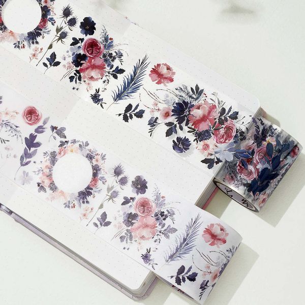 Клейские ленты широкие цветочные экранирование Washi Pet лента Канада WT Frosty Rose Vintage Journaling ScrapBooking Sticker Art Supply 6 см 2016 230816