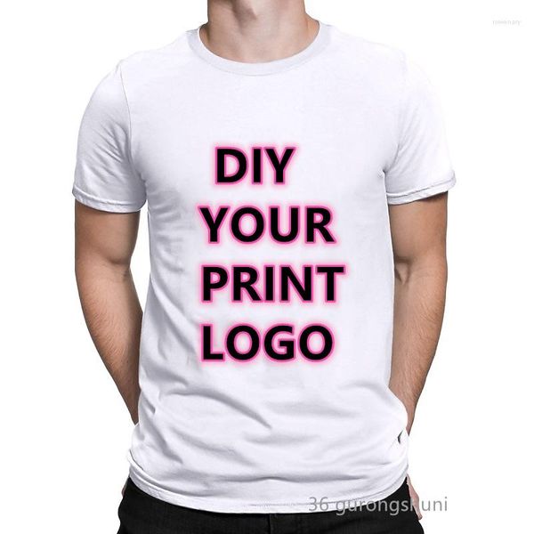 Camisetas masculinas 2023 Camisa personalizada de tamanho unissex Big Size Make Your Design Men Women Print Diy Print original de alta qualidade Presentes de aniversário Tshirt