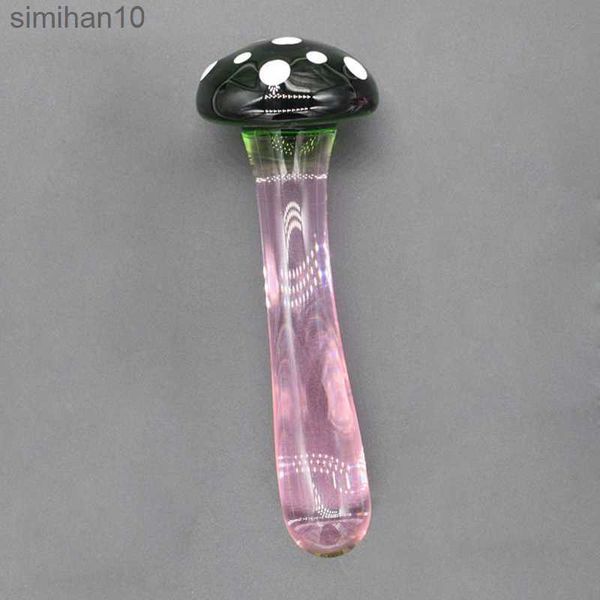 Brinquedos anal de vidro de vidro plugue de cogumelo de cristal vibrador brinquedos sexuais adultos para mulher anus ânus butt estímulo de próstata Irritação vaginal hkd230816