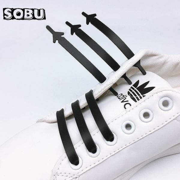 Accessori per parti di scarpe Accessori 12pcslot SHOELACE SILICONE NESSUNA TIRA IL PITCHE ELASTICHE SPECIALI SUSTRINGI PER SNEAKER SNEAKER DI BASSADULTULI